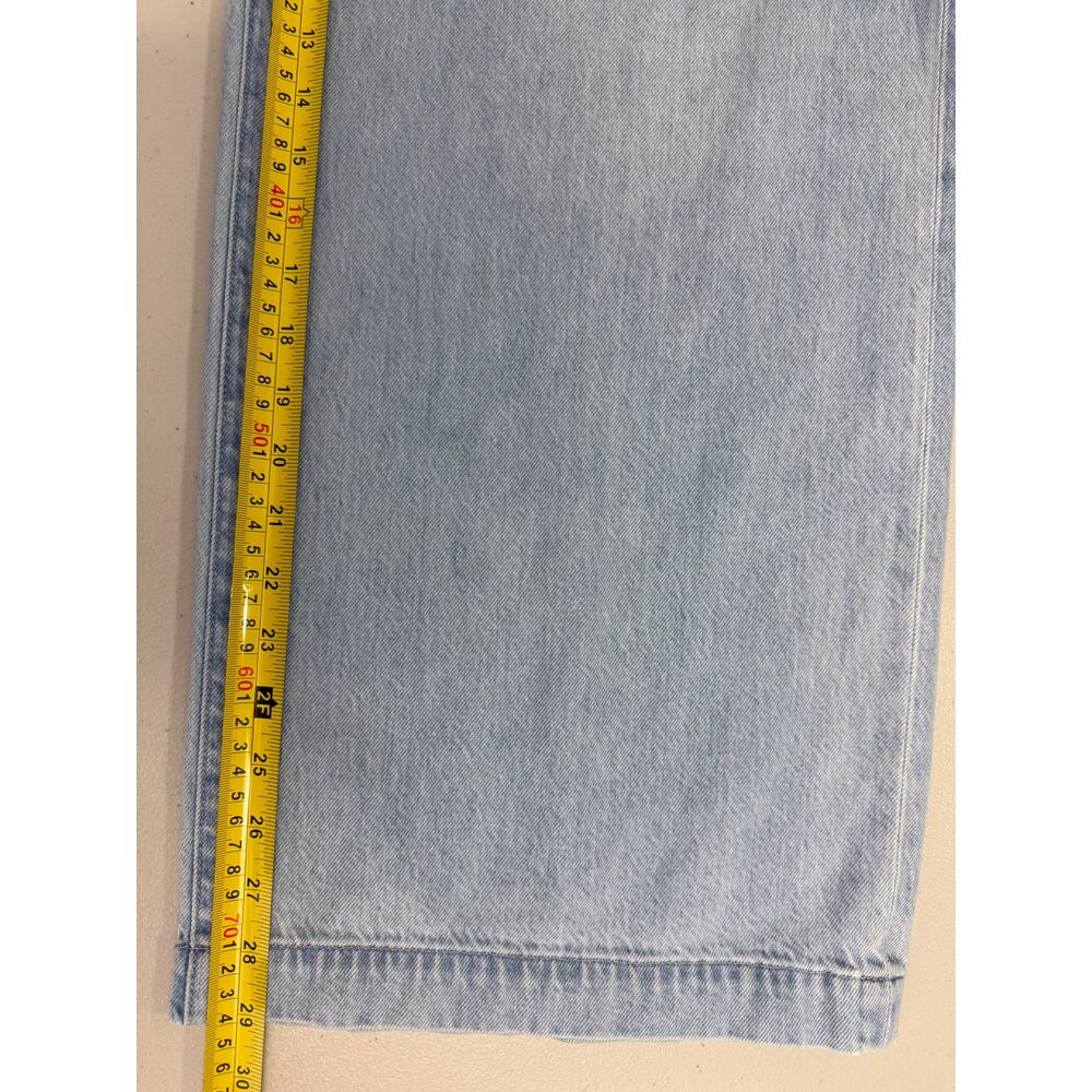Madewell The Harlow Wide-Leg Jeans Airy Denim Sz 32 Noll Wash Pleated Baggy - Picture 14 of 14